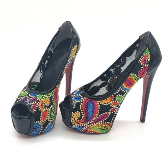 Queen T Shoes - Queen T Women's Stilleto High Heels Shoes